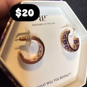 Rose gold hoop earrings